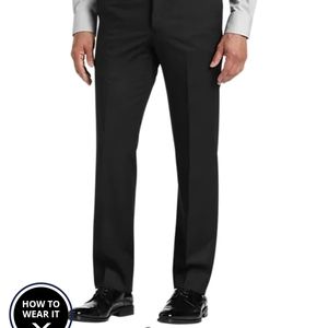 100% black linen pants